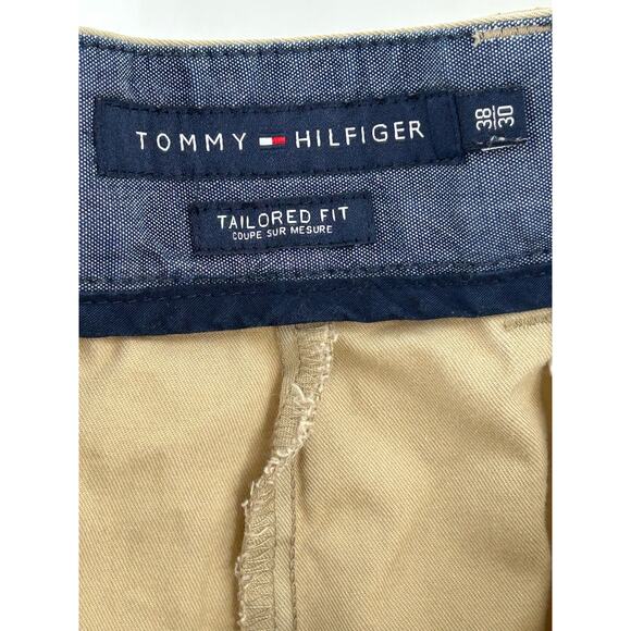 Tommy Hilfiger Custom Fit Khaki Tan Chino Pants Mens 38 x 30 Business Casual - Picture 3 of 9